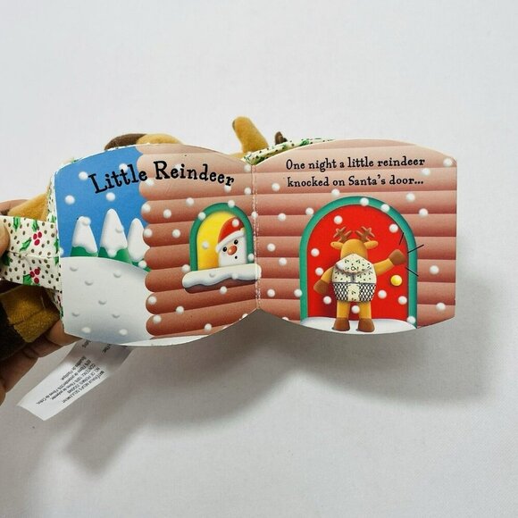 Christmas Little Reindeer Plush Book Mini Picture Bedtime Kid Nursery Storytime - Picture 9 of 12